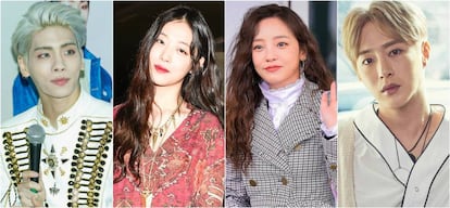 Kim Jong-hyun, Sulli, Goo Hara y Seo Min-woo, cuatro estrellas del pop surcoreano que se quitaron la vida y alertaron al mundo sobre los peligros de las prácticas que se llevan a cabo con las jóvenes promesas de Corea del Sur.