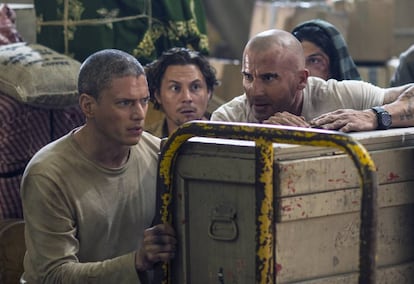 Wentworth Miller y Dominic Purcell en la quinta temporada de 'Prison Break'.