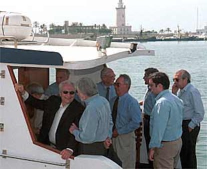 Frank Gehry, en el puerto de Málaga, el lunes 25 de junio.