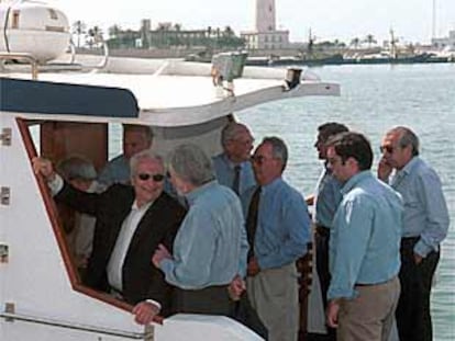 Frank Gehry, en el puerto de Málaga, el lunes 25 de junio.