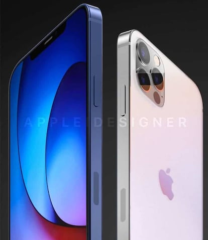 Diseño de concepto de los nuevos iPhone 12 Pro.