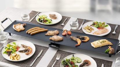 Plancha teppanyaki para cocinar varios alimentos a la vez, es una de las mejores del mercado