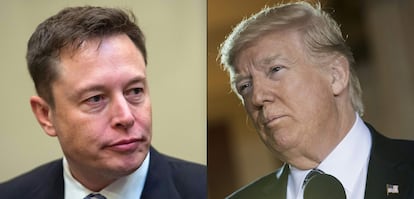 Elon Musk y Donald Trump, en un acto en la Casa Blanca en 2017.