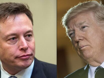 Elon Musk y Donald Trump, en un acto en la Casa Blanca en 2017.