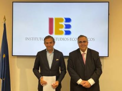  El presidente del IEE, Íñigo Fernández de Mesa y su director general, Gregorio Izquierdo.