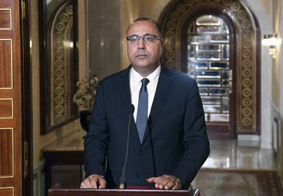 El nuevo primer ministro de Túnez, Hichem Mechichi, el 25 de julio de 2020.