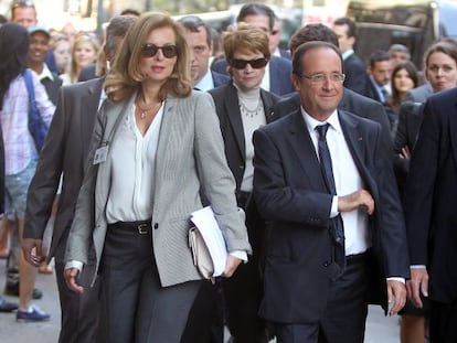 Valérie Trierweiler y su pareja, el presidente de Francia, François Hollande, en Nueva York en septiembre pasado.