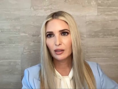 Captura del video de la declaración de Ivanka Trump, emitido este jueves en la sesión extraordinaria de la comisión de la Cámara de Representantes que investiga el ataque al Capitolio.