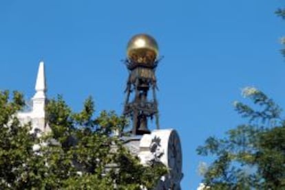 Vista del reloj del Banco de Espa&ntilde;a. 