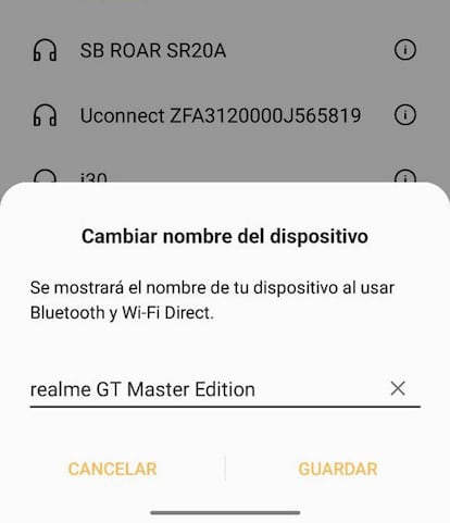 Nombre Bluetooth Android