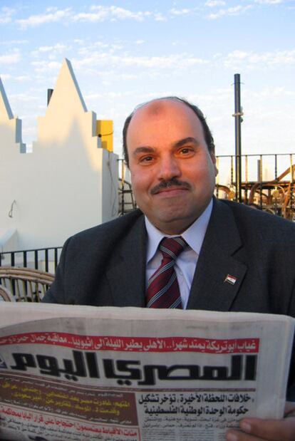 Hamdy Hasan, entonces portavoz parlamentario de los Hermanos Musulmanes, en Alejandría en 2007.