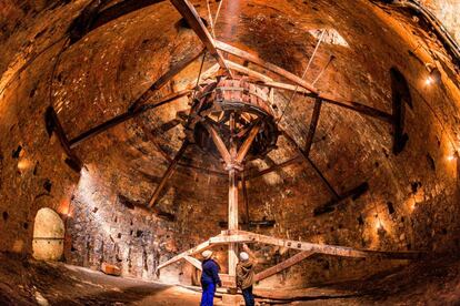 Baritel subterráneo en las minas de Almadén (Ciudad Real), único en Europa que se encuentra bajo tierra.
