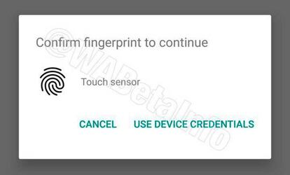 Así nos pediría WhatsApp que introduzcamos nuestra huella