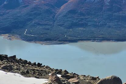 El lago Brazo Rico, muy cerca del glaciar Perito Moreno, en Argentina.