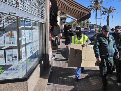 Registro de una inmobiliaria de Lloret, el pasado viernes.