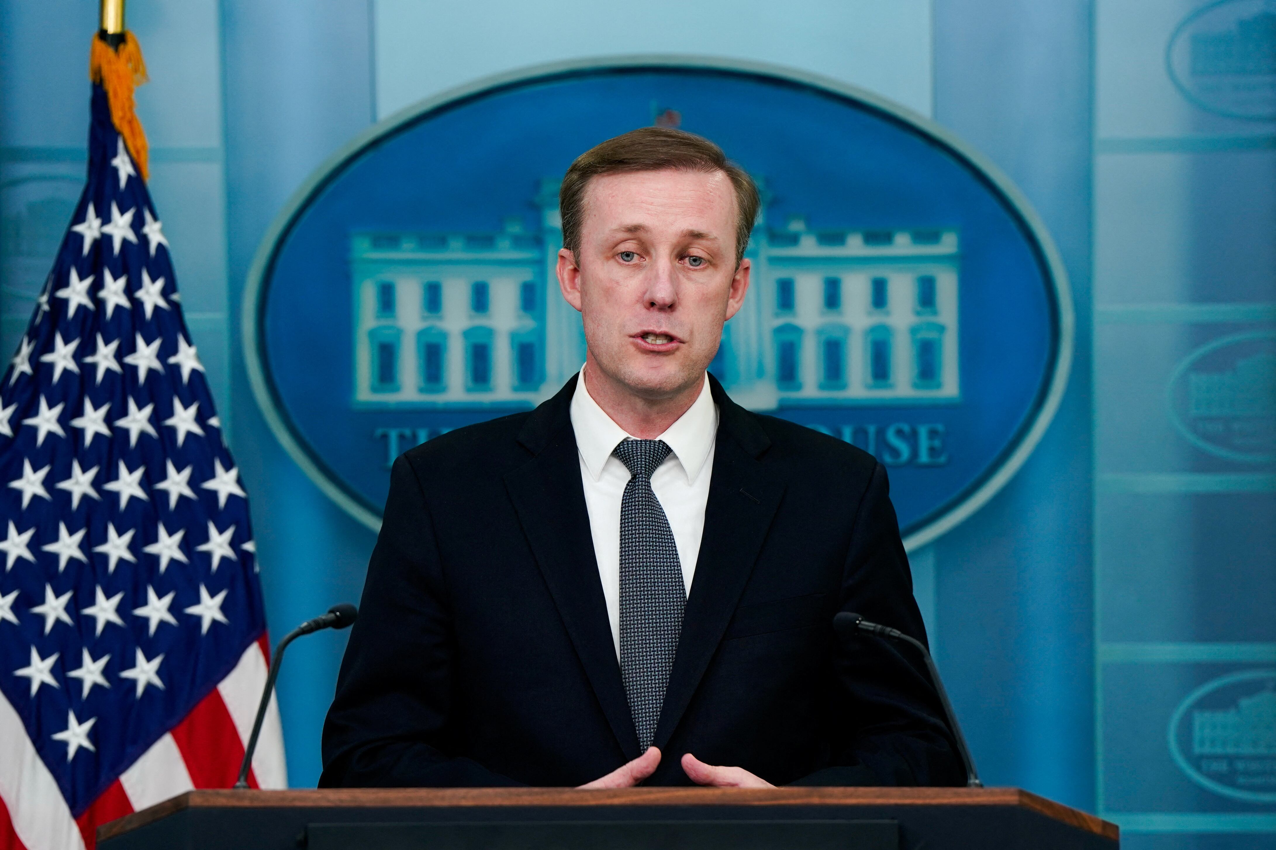 Jake Sullivan, en una rueda de prensa en la Casa Blanca el 24 de abril.  