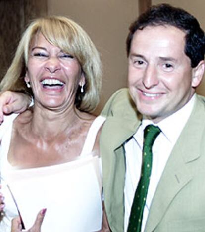 Isabel Garca Marcos y Carlos Fernndez, tras la rueda de prensa.