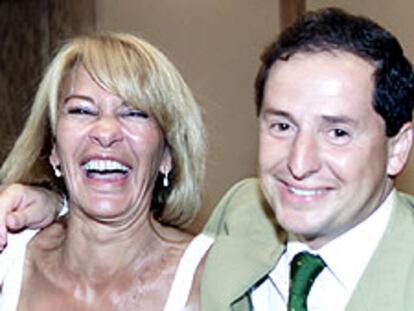 Isabel García Marcos y Carlos Fernández, tras la rueda de prensa.