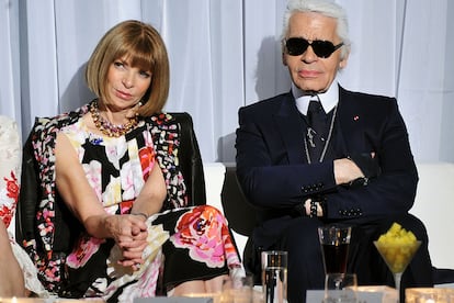 Anna Wintour y Karl Lagerfeld en una imagen de 2011.