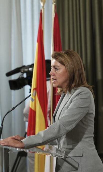 Dolores de Cospedal, el martes en el Senado. 