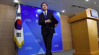 Cho Myoung-gyon, ministro da Unificação da Coreia do Sul, na terça-feira