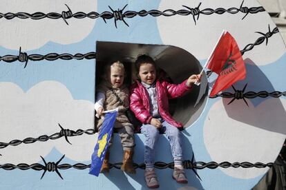 Celebración del 8 aniversario de la declaración de independencia de Kosovo, en Pristina.