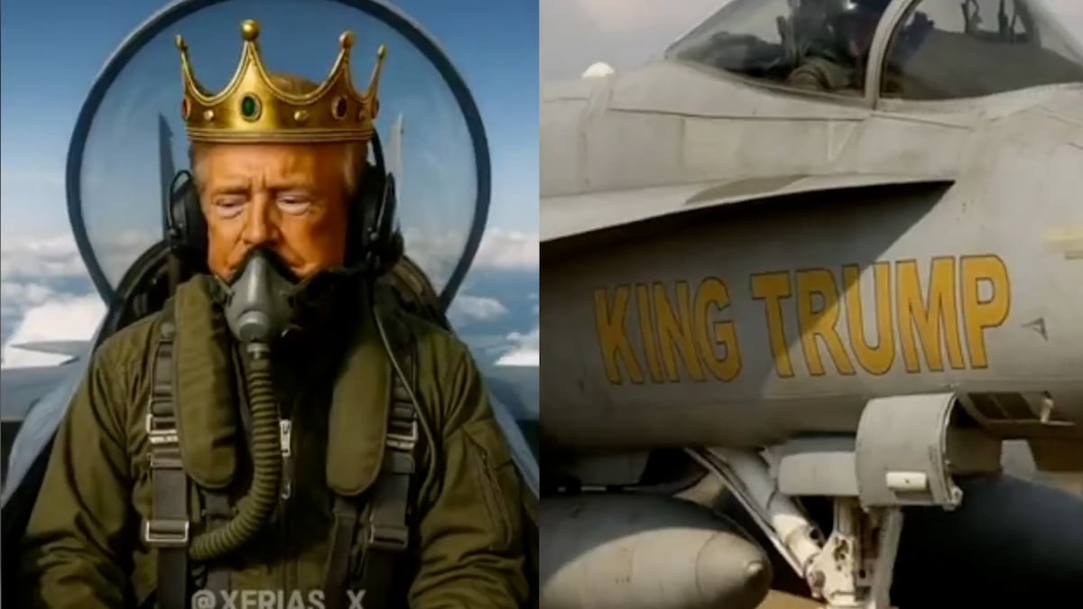 Trump responde a los manifestantes con un vídeo generado por IA donde les lanza excrementos