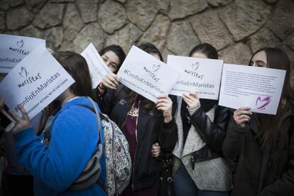 Acte d'alumnes dels Maristes.