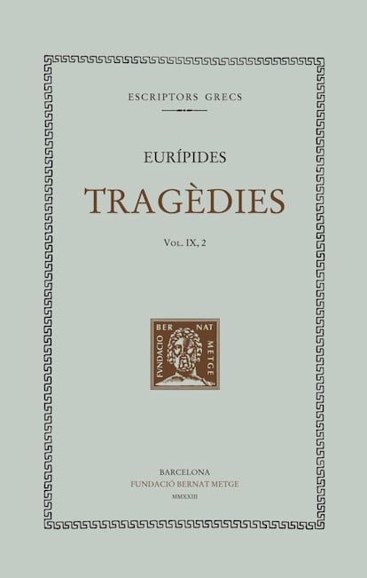 Portada de 'Tràgedies, IX, 2' d'Eurípides.