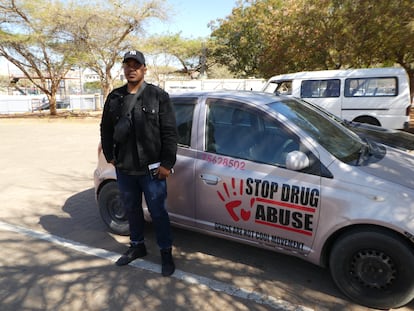 Retrato de Tumelo Sengawane, fundador y director de la asociación Drug Free is The New Cool con base en Gaborone, en septiembre de 2024.