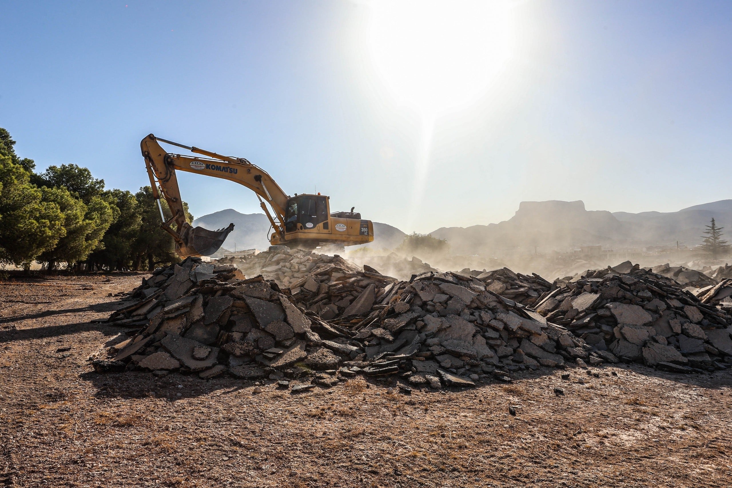 Inicio de las obras de una actuación urbanística en Elda, Alicante, el pasado día 19.