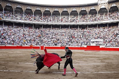 Morante de la Puebla, en la plaza Monumental de Barcelona.