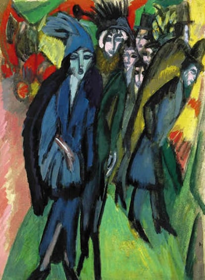'Strassenszene' (1913), una de las obras más emblemáticas del expresionista alemán Ernst Ludwig Kirchner