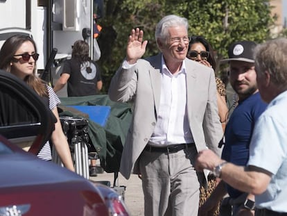 Richard Gere, en el rodaje de la serie 'MotherFatherSon' este miércoles en San Juan.