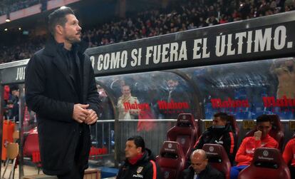 Simeone, antes del partido.