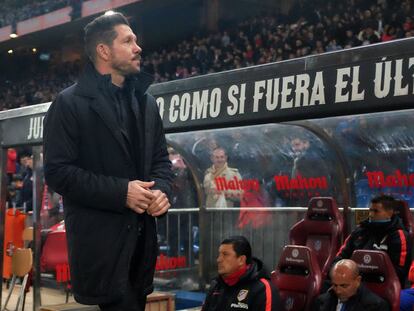 Simeone, antes del partido.