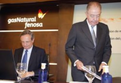 Rafael Villaseca y Salvador Gabarr&oacute;, consejero delegado y presidente de Gas Natural Fenosa.