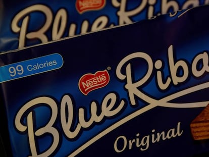 Chocolatinas de la marca Blue Riband, fabricadas por Nestl&eacute; en el Reino Unido.