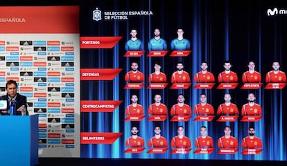 Os 23 convocados pelo treinador Julen Lopetegui, da Espanha.