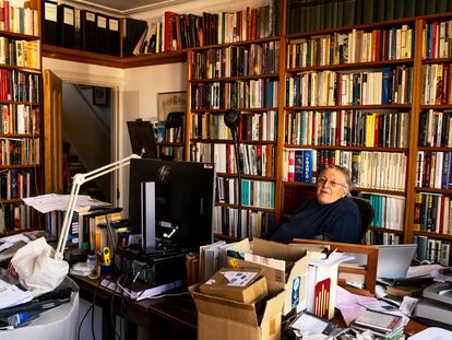 The historian Paul Preston, pictured in his home in London.