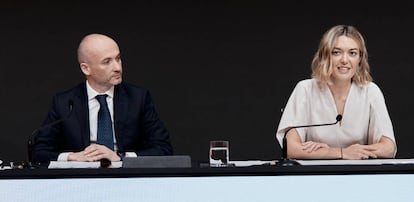 Óscar García Maceiras, consejero delegado, y Marta Ortega, presidenta de Inditex.