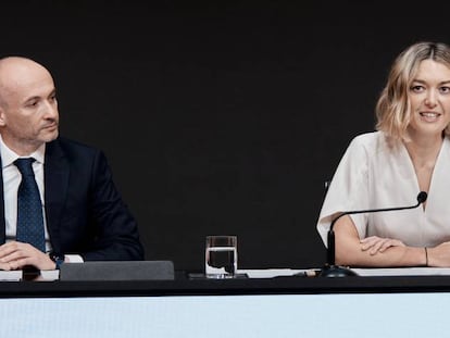 Óscar García Maceiras, consejero delegado, y Marta Ortega, presidenta de Inditex.