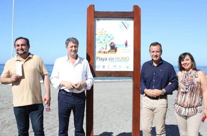 Proclamación de la playa de Motril (Granada) como libre sin humo el pasado 5 de julio.