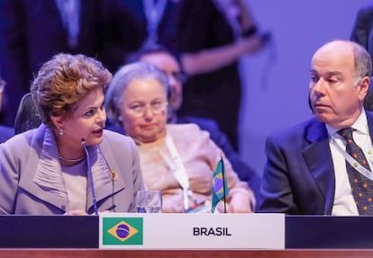 Dilma e o chanceler Vieira, na Costa Rica