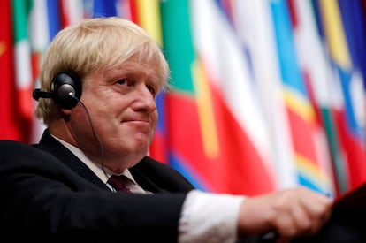 Boris Johnson, en una reunión en Holanda el pasado junio.