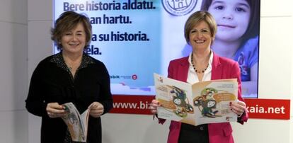 Arantza Aurrekoetxea y Pilar Ardanza este viernes en Bilbao.