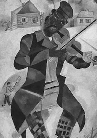 <i>Violinista verde</i> (1923-1924), de Chagall, en la exposición <i>De Picasso a Pollock</i> .