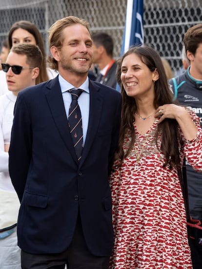 Andrea Casiraghi y Tatiana Santo Domingo en Mónaco en 2019.