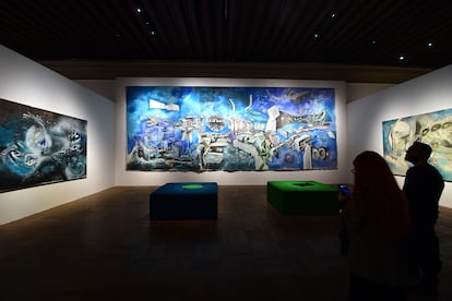 Exposición de las obras de Roberto Matta en el Museo Cà Pesaro, en Venecia (Italia), en octubre de 2024.