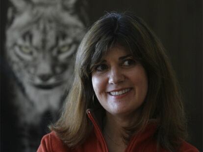 Astrid Vargas, en el centro de cría en cautividad del lince.